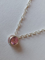 Preview: silver chain with 5 mm pink zirconia pendant-anchor chain 45 cm-
